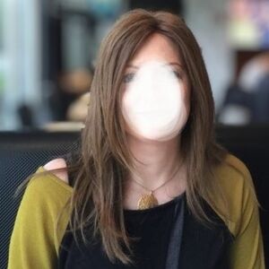 Virgin European Human Hair Wavy Medium Long Brown Wig for Women